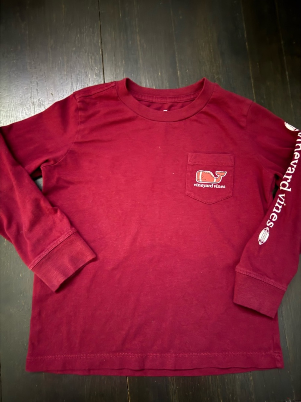 Vineyard Vines Boys Football Long Sleeve Pocket
